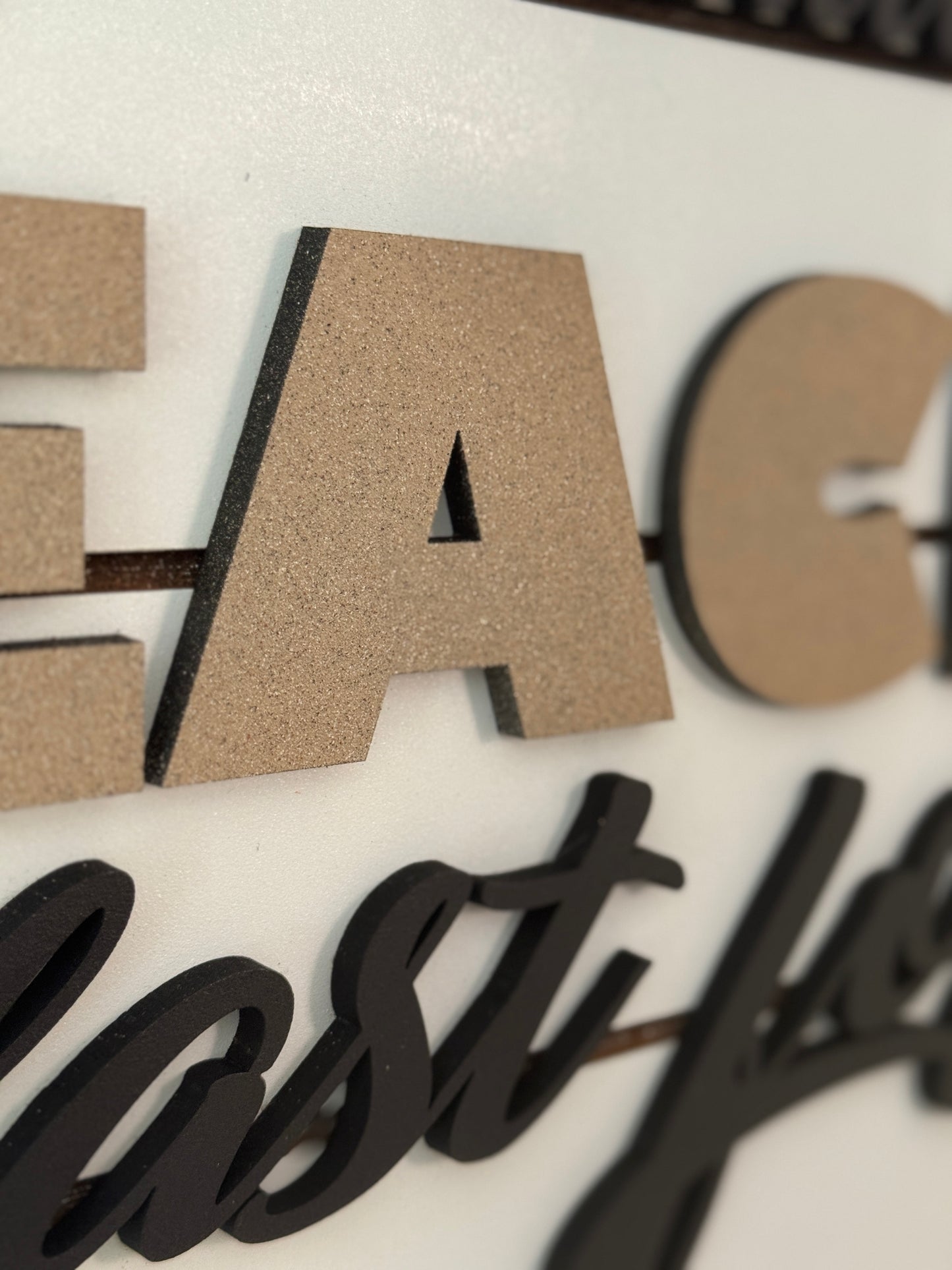 "Memories Made at the Beach Last Forever" – Handmade Laser-Cut Wall Sign (24" x 12")