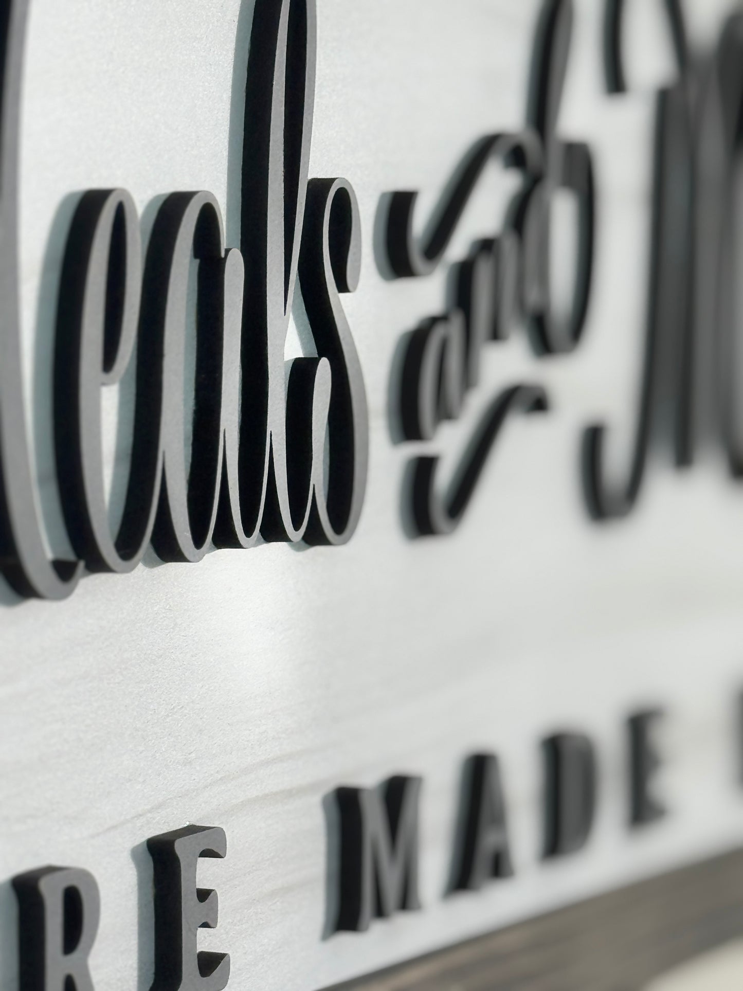 "Meals and Memories Are Made Here" – Handcrafted Framed Kitchen Wall Sign (27.5" x 10.5")