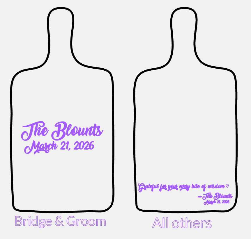 Engraved Charcuterie Board Set – Wedding &amp; Thank You Designs